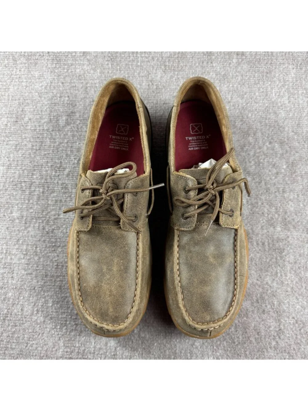 Twisted X Driving Mocs Boat Shoe Mens 13M Bomber Brown Leather Gorpcore Farmcore